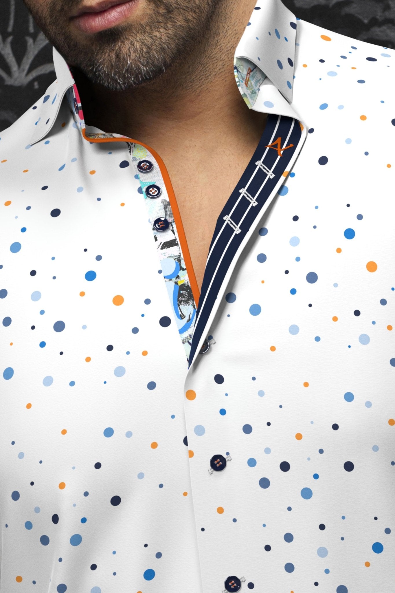 CHEMISE | ORION, White Blue - AU NOIR
