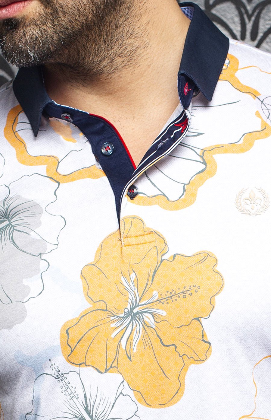 Polo | MOLOKAI, White / Orange - AU NOIR