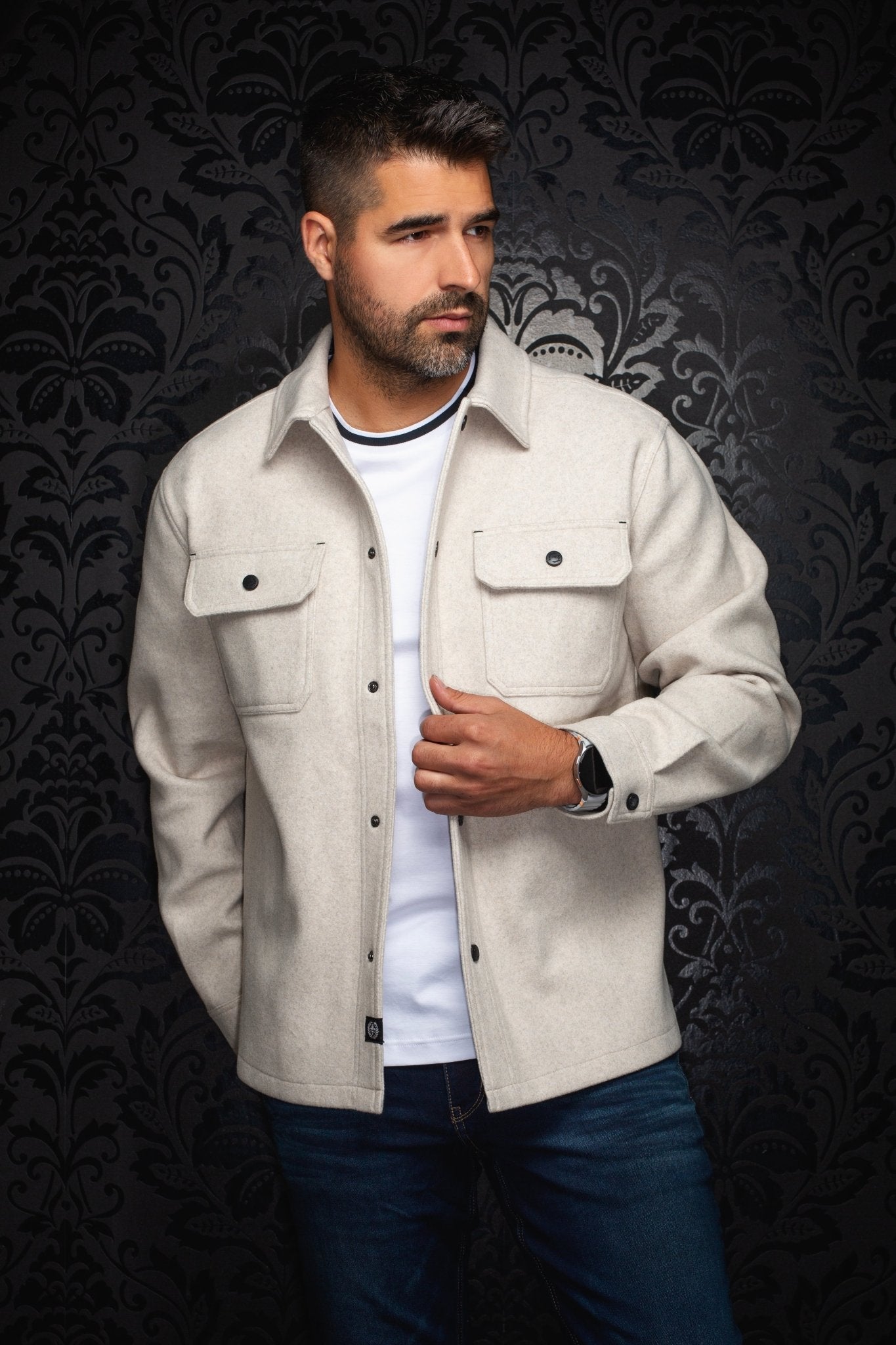 SURCHEMISE | DANALI, Light Beige - AU NOIR