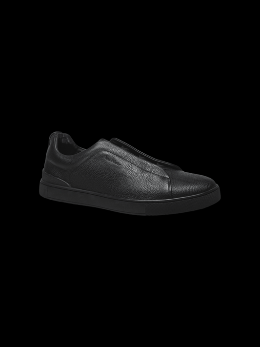CHAUSSURE CUIRE SLIP - ON | HOLDEN, Black - AU NOIR