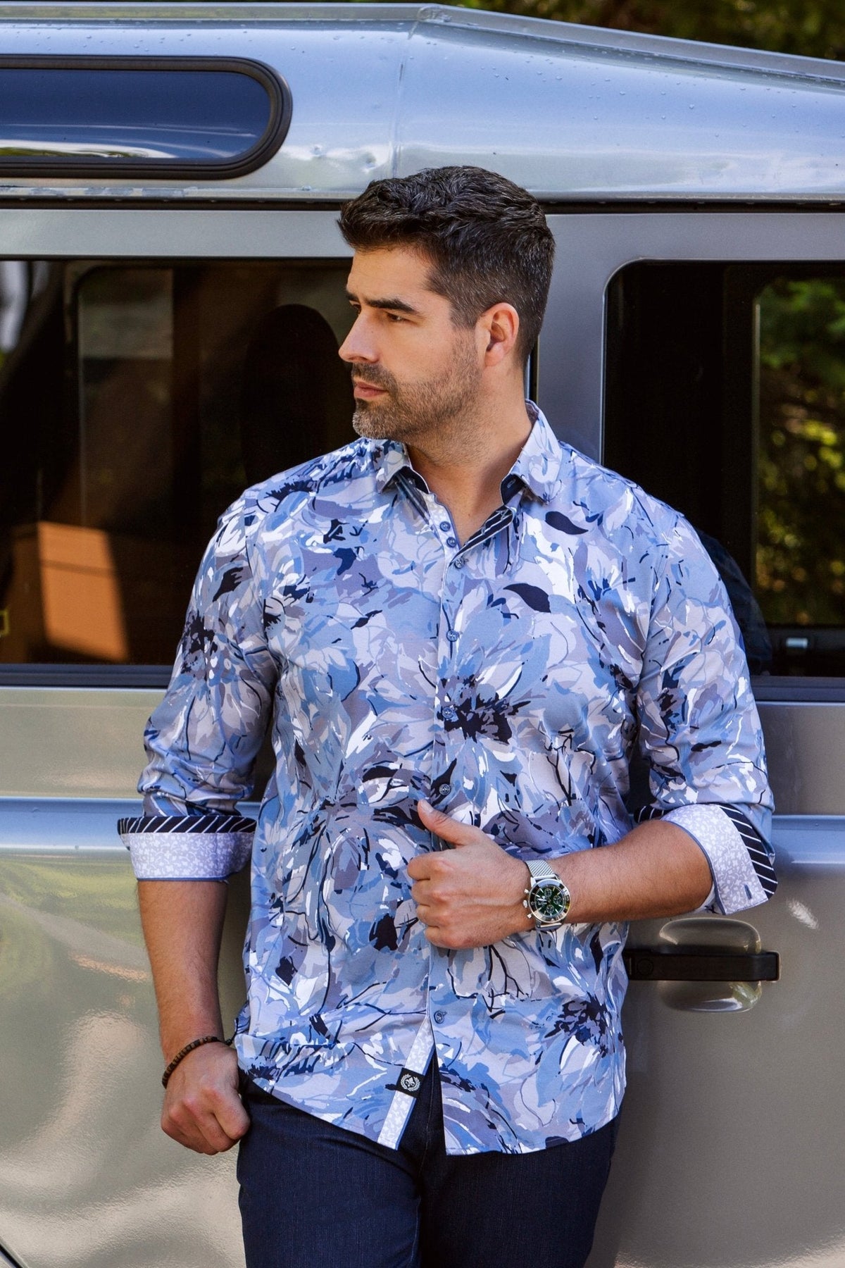 CHEMISE | BELMONTE, Blue Grey - AU NOIR