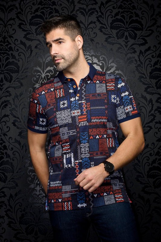 POLO | AZIMUT, Navy Orange - AU NOIR