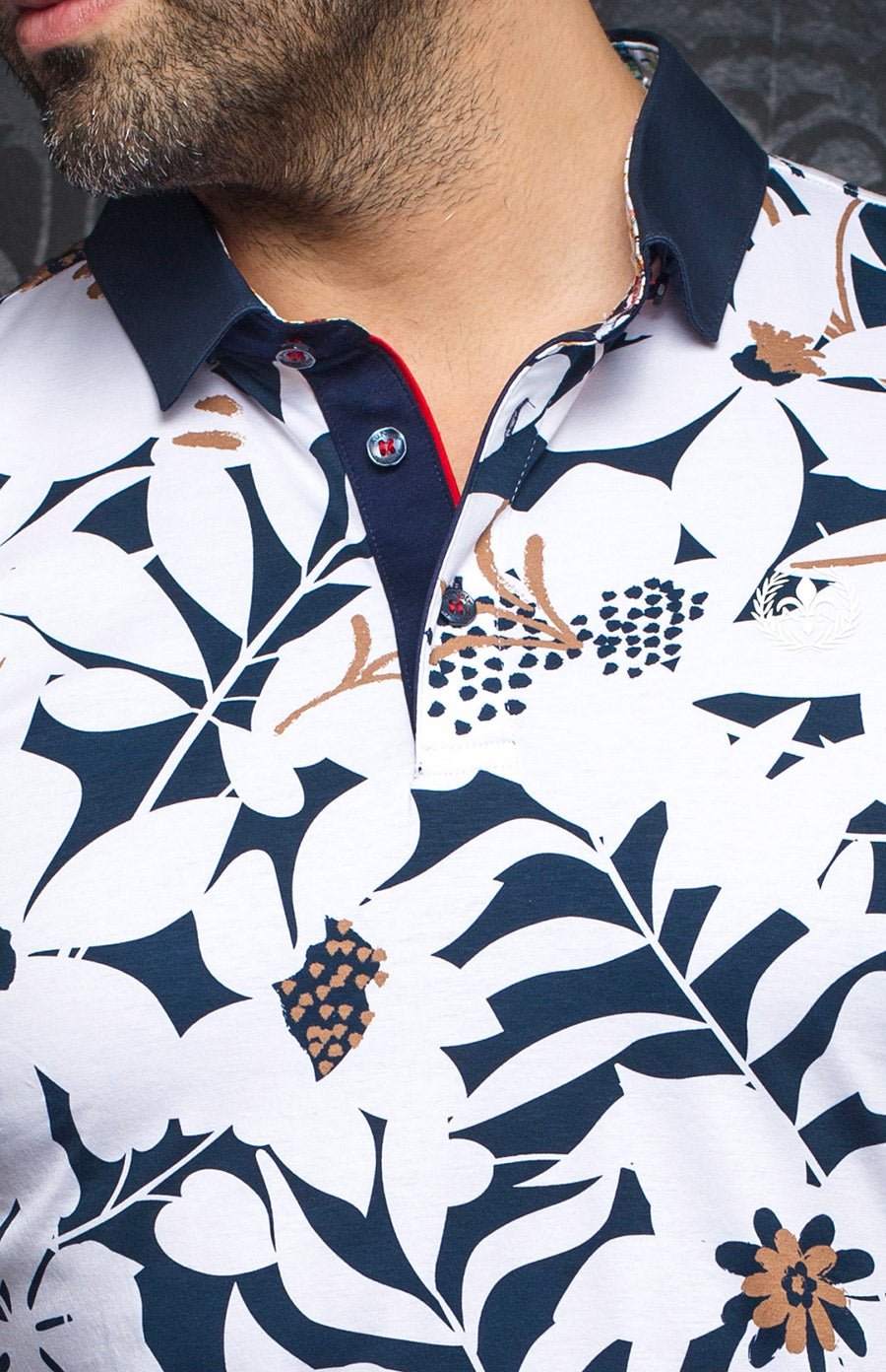Polo - ROMA, WHITE NAVY - AU NOIR